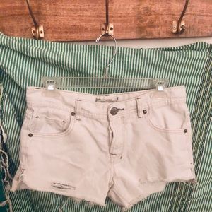 Free People Loving Good Vibrations Cutoffs!